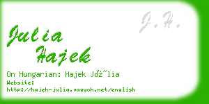 julia hajek business card